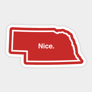 Nebraska NICE T-shirt by Corn Coast Sticker